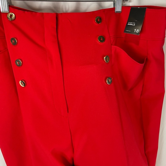 Fire! NY & Co high waist straight cut slim fit ankle pants, sz 18 - Picture 4 of 6